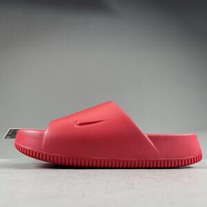 Nike Calm Men’s Size 9 University Red Slip On Rubber Slides Sandals Casual NEW